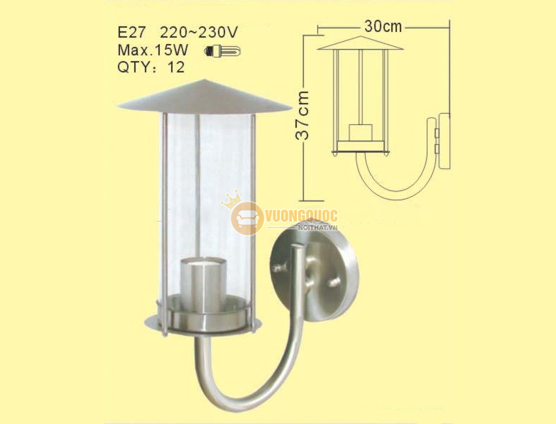 Đèn tường inox đẹp ROL254-1